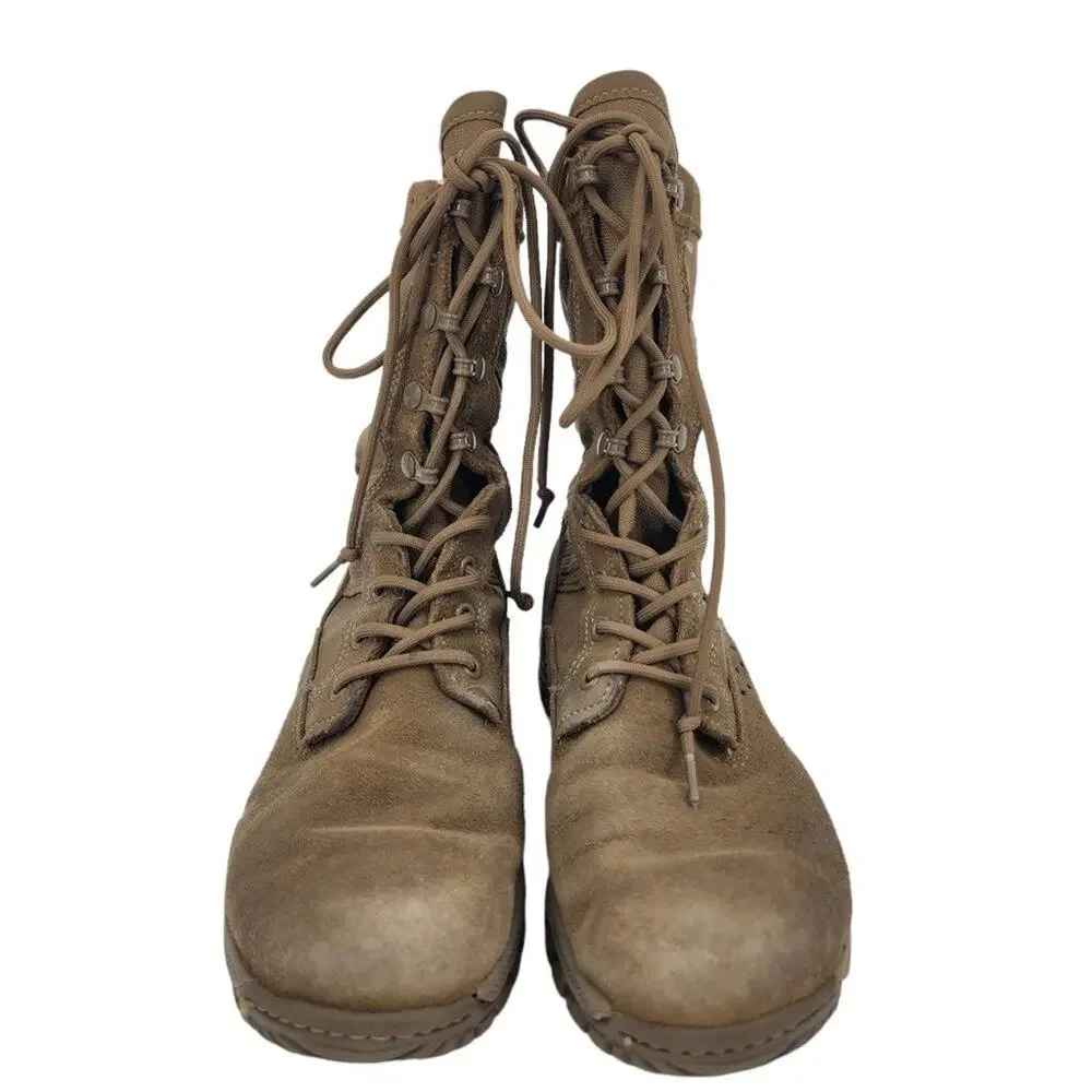 Belleville Brown Tan Ankle Combat Suede Lace Up Moto Military Boots Size 5.5W